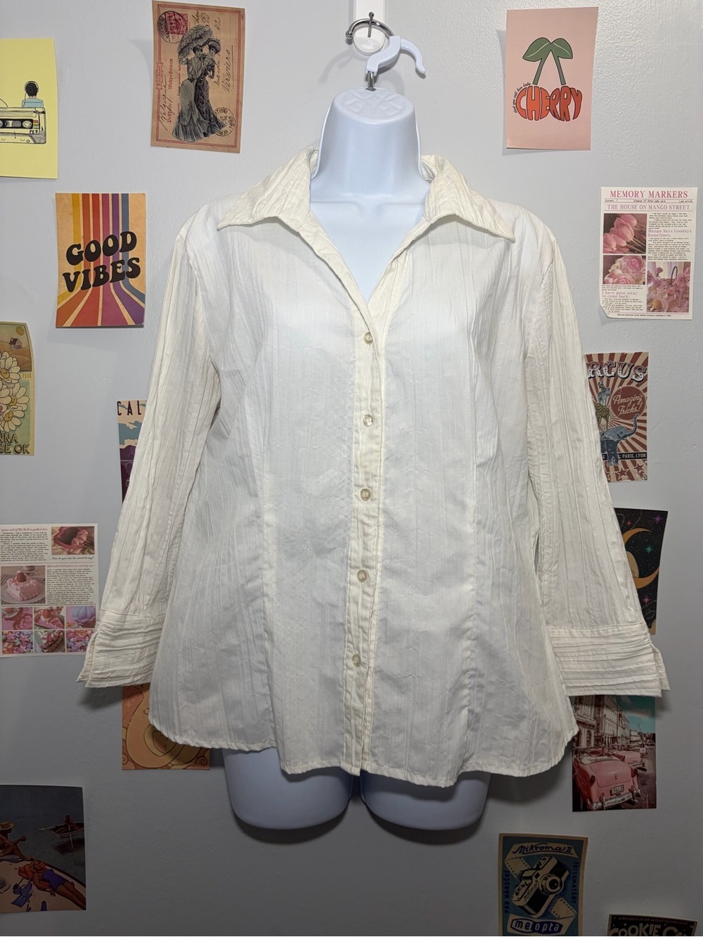 Apt. 9 Cream Button-Down Shirt